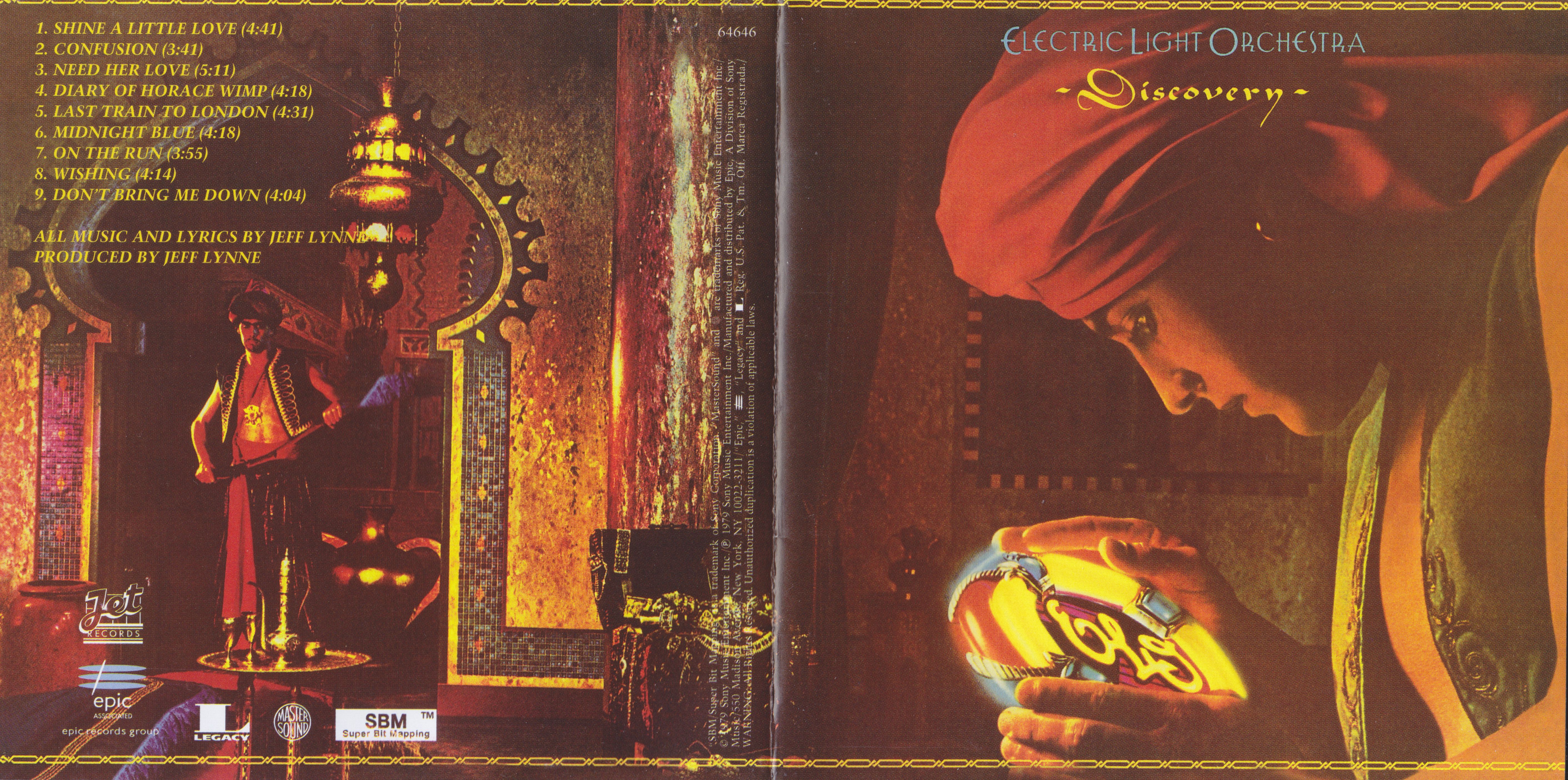 Electric Light Orchestra  Discovery; gold disk : Front + Inlay  us